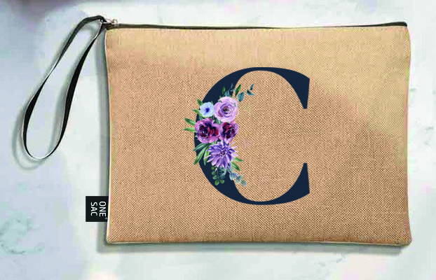 Bolso de mano letra c una pieza (diseño variado) (25×18×1 )